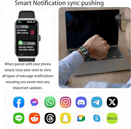 Miniatura 6 de Reloj de seguimiento de fitness, rastreador de salud con podómetro, monitor de frecuencia cardíaca y sueño, oxígeno en sangre, relojes impermeables