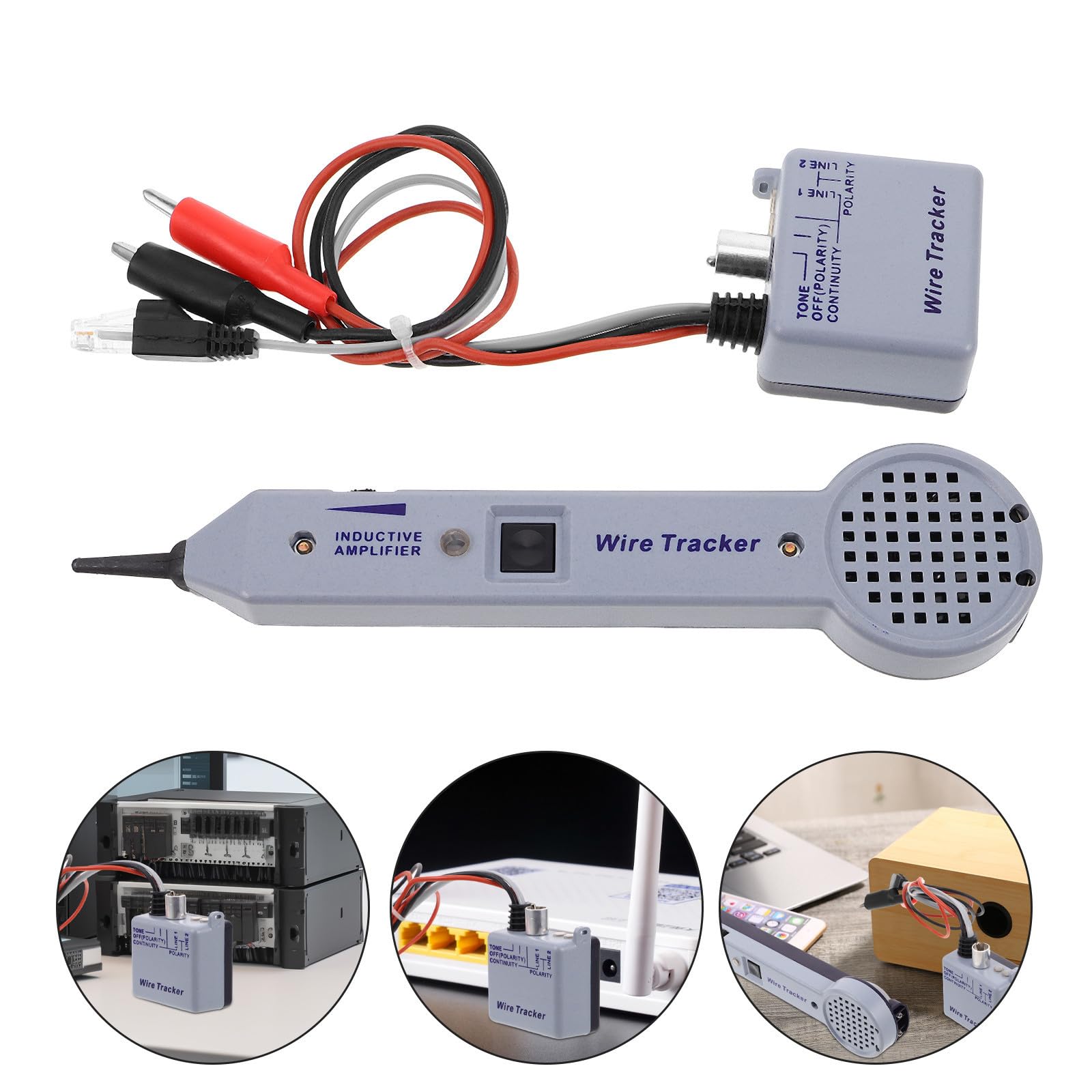 MAGICLULU Tester Multifunzione per Cavi di Rete con Amplificatore Induttivo, Kit di Rilevamento Cavi in Pp e Metallo, per Uffici e Abitazioni