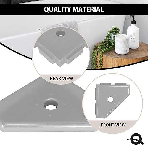 Miniatura 2 de Questech Decor - Jabonera de ducha, tapada para una nueva construcción, estante de ducha esquinero para paredes de ducha con azulejos, organizador