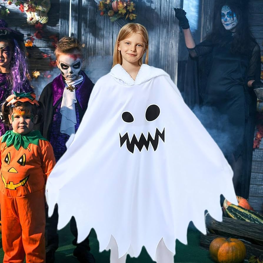 Amazon.co.jp: [Viugreum] ハロウィン マント 子供 お化け 幽霊 鬼顔