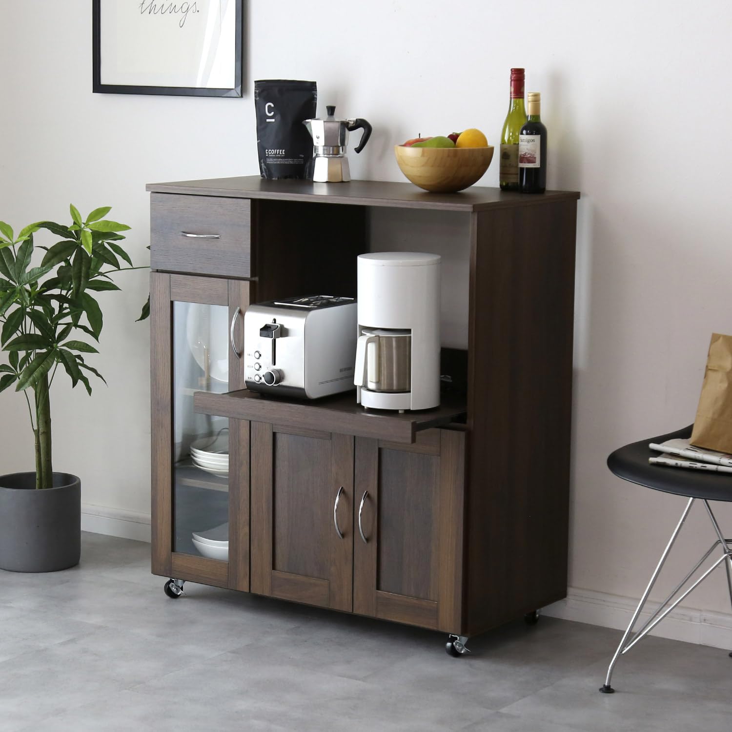 Amazon.co.jp: Doris Noel 18256 80 Kitchen Cart, Dining Board