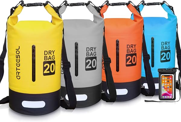 5L 10L 20L 30L Impermeabile Borsa Secca/Borsa Impermeabile con Cinghia Lunga Regolabile per Kayak in Barca Escursione in canoa/pesca/Rafting/Nuoto/Snowboard - 1