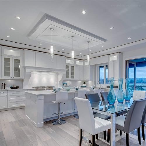 Miniatura 4 de TORCHSTAR Moldura de luz empotrable clásica de 4 pulgadas más brillante, deflector de escalón de metal, carcasa de remodelación HaloJuno, ajuste de