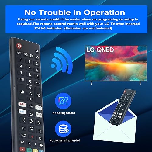 Miniatura 3 de ZYK AKB76037603 - Paquete de 2 mandos a distancia universales de repuesto para LG TV remoto compatible con todos los modelos para LG Smart TV Remote