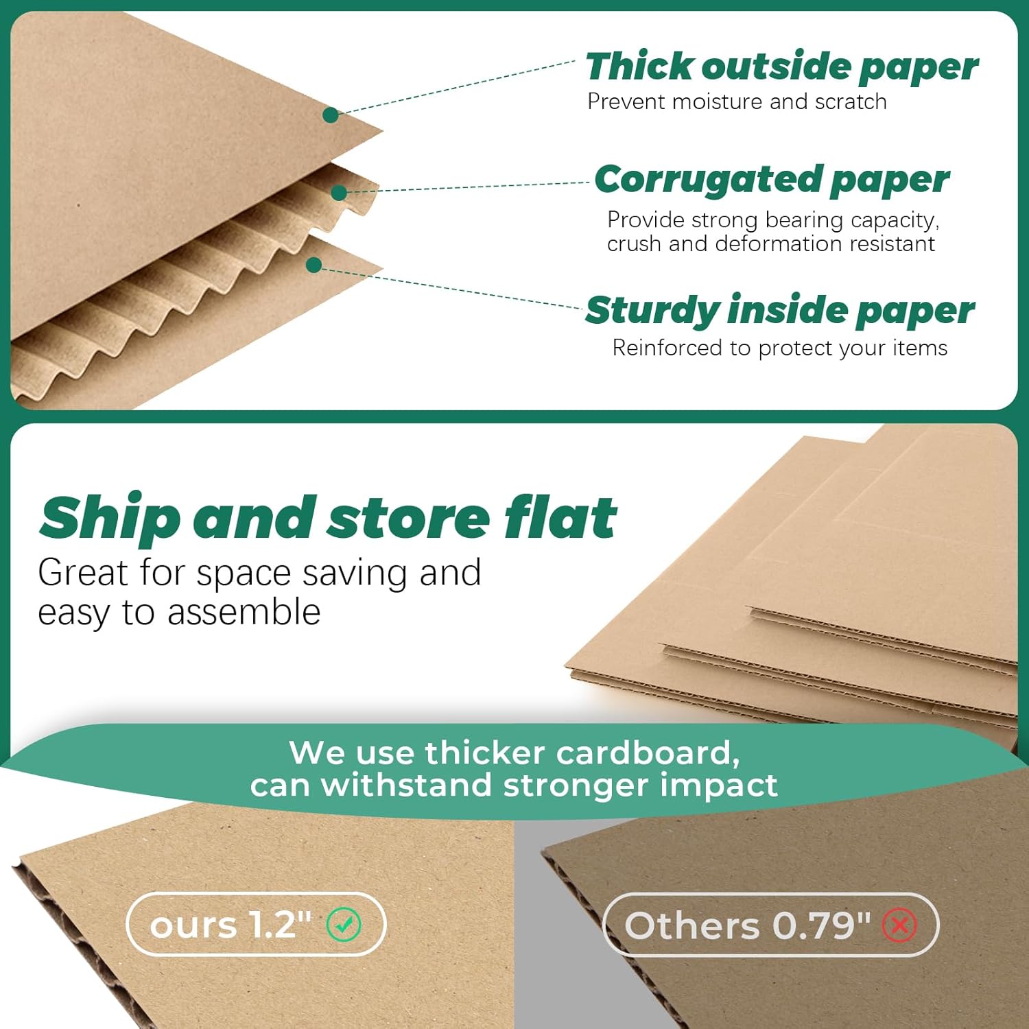 Mat Board Center, 7x7x7 Inches Shipping Boxes for Mailing Moving Packaging, 25 Pack Corrugated Cardboard Boxes for Small Business, Kraft