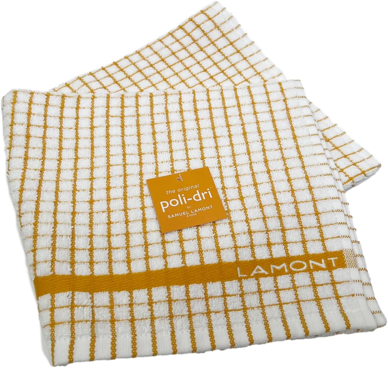 Samuel Lamont Polidri Terry Kitchen Towel, Honey, 100% Cotton, 19" W x 28" L