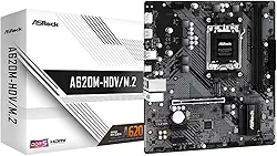 Placa Mãe ASRock A620M-HDV/M.2, Chipset A620, AMD AM5, mATX, DDR5