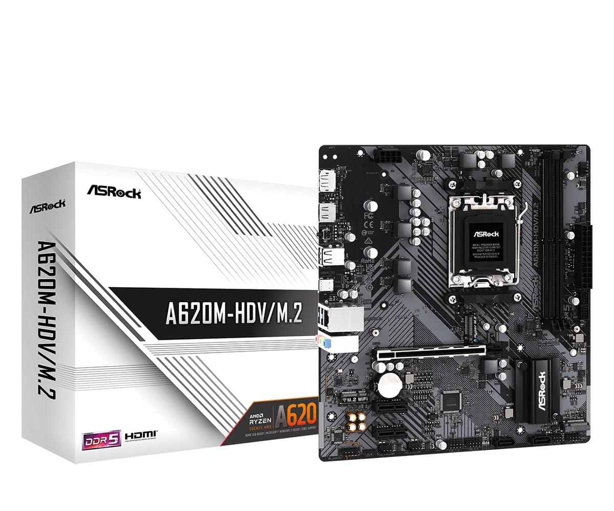 A620M-HDV/M.2 Supports AMD Socket AM5 Ryzen 7000 Series Processors