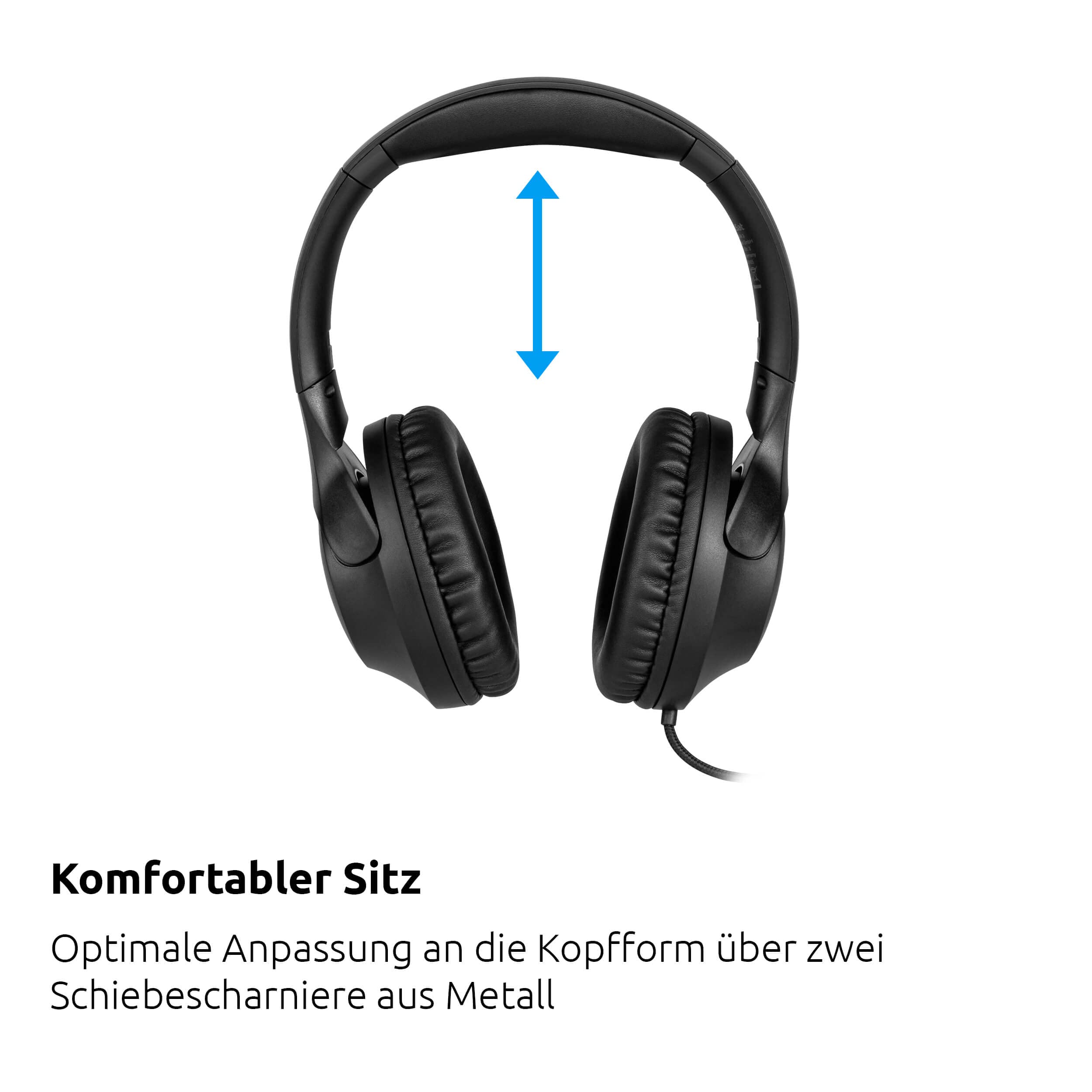 TechniSat STEREOMAN - Auriculares compactos de alta fidelidad con cable (almohadillas acolchadas de piel sintética, sobre la oreja, longitud ajustable de los auriculares, almohadillas plegables