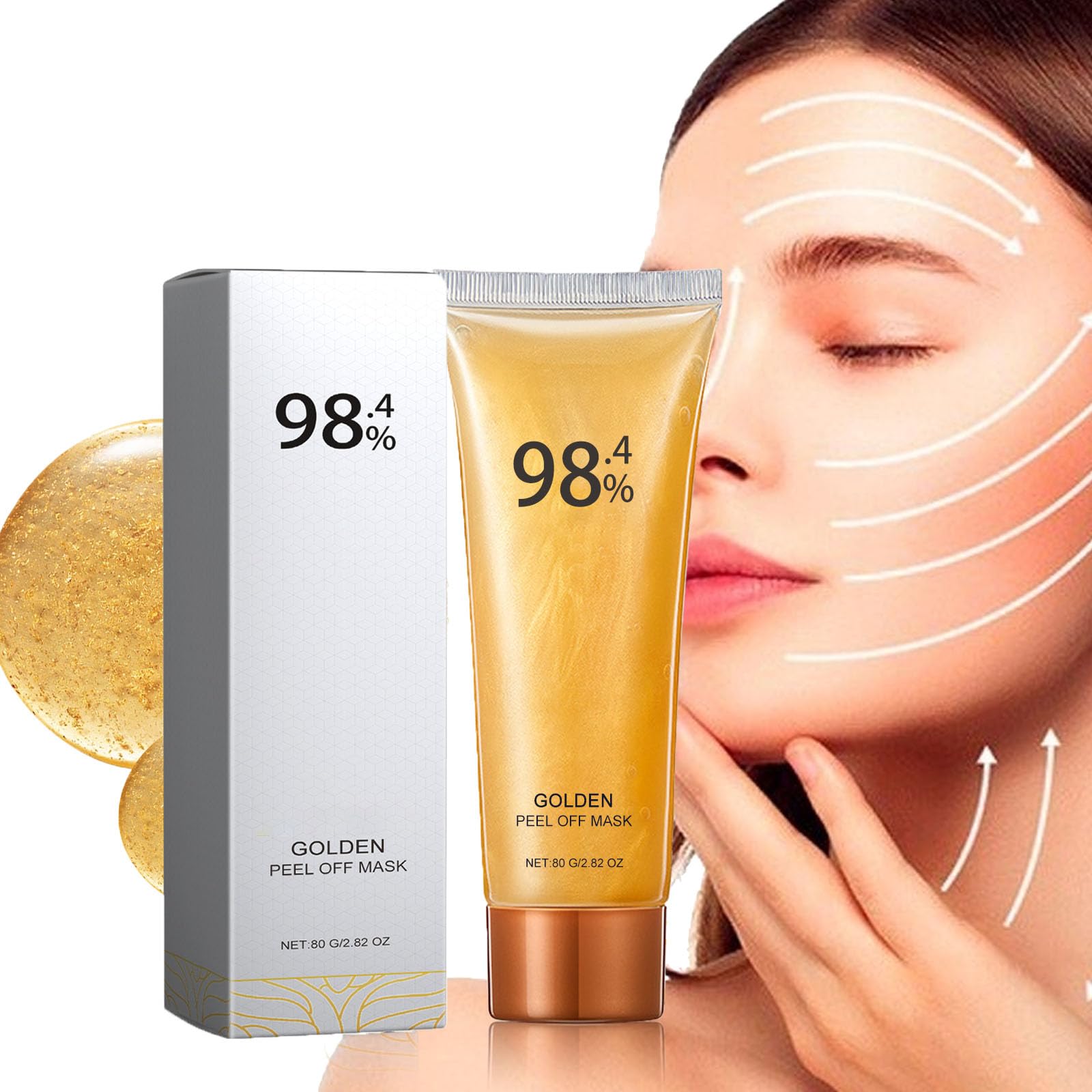 Gold Foli maska peel-off, 98% złotej folii, maska peel-off, maska na twarz, złuszczająca maska, przeciwzmarszczkowa maska, maseczka przeciwzmarszczkowa, ujędrniająca