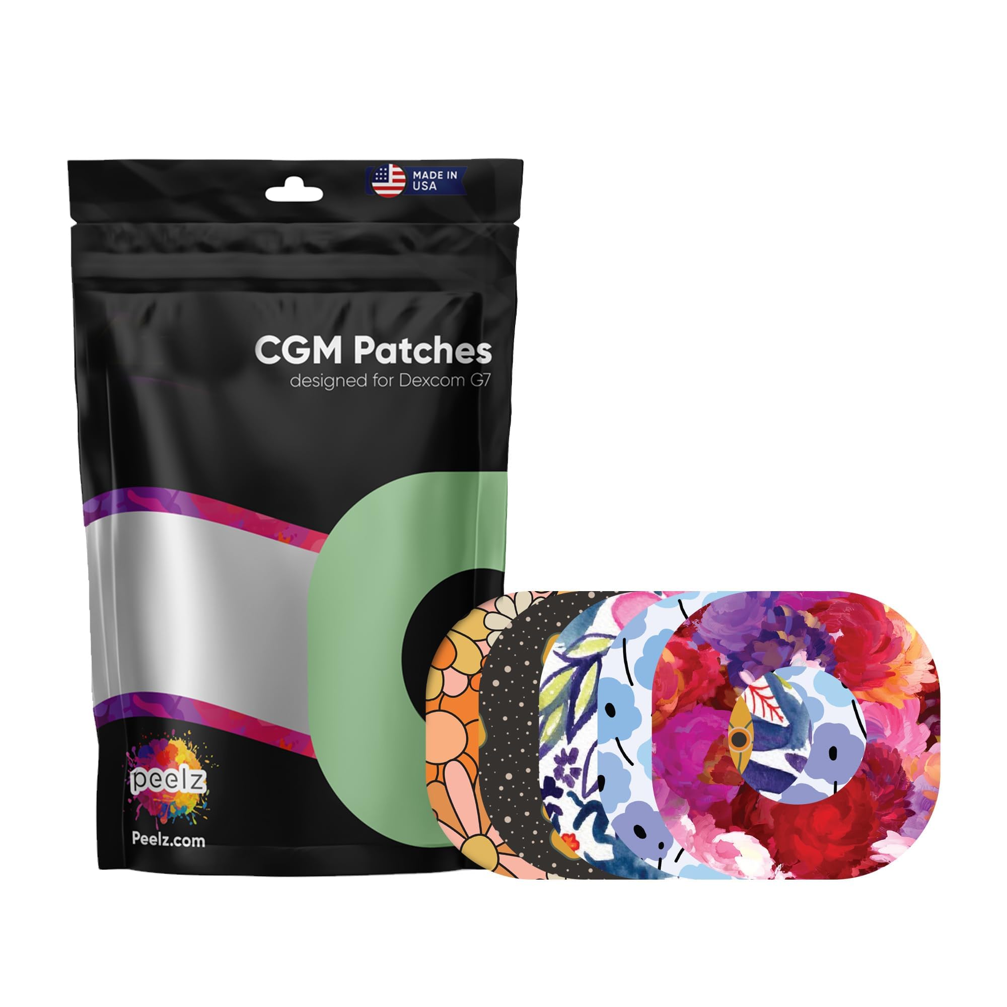 Peelz Dexcom G7 Adhesive Patches – Strong & Waterproof CGM Covers for Active Lifestyles | Keeps Sensor Secure During Workouts, Swimming & Sleep |