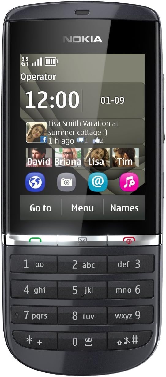 Nokia Asha 300 Mobile Phone - on O2 Network - Graphite