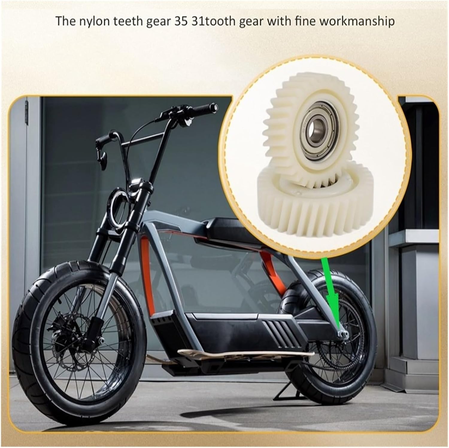 Planetary Gear 6PCS 47.5X13mm 41.5X11mm Oblique Planetary Gear 35 31 Teeth Helical Gears with 7.94Mm Bearings Compatible with E-Bike Hub Motor Part E Bike Motor Gear