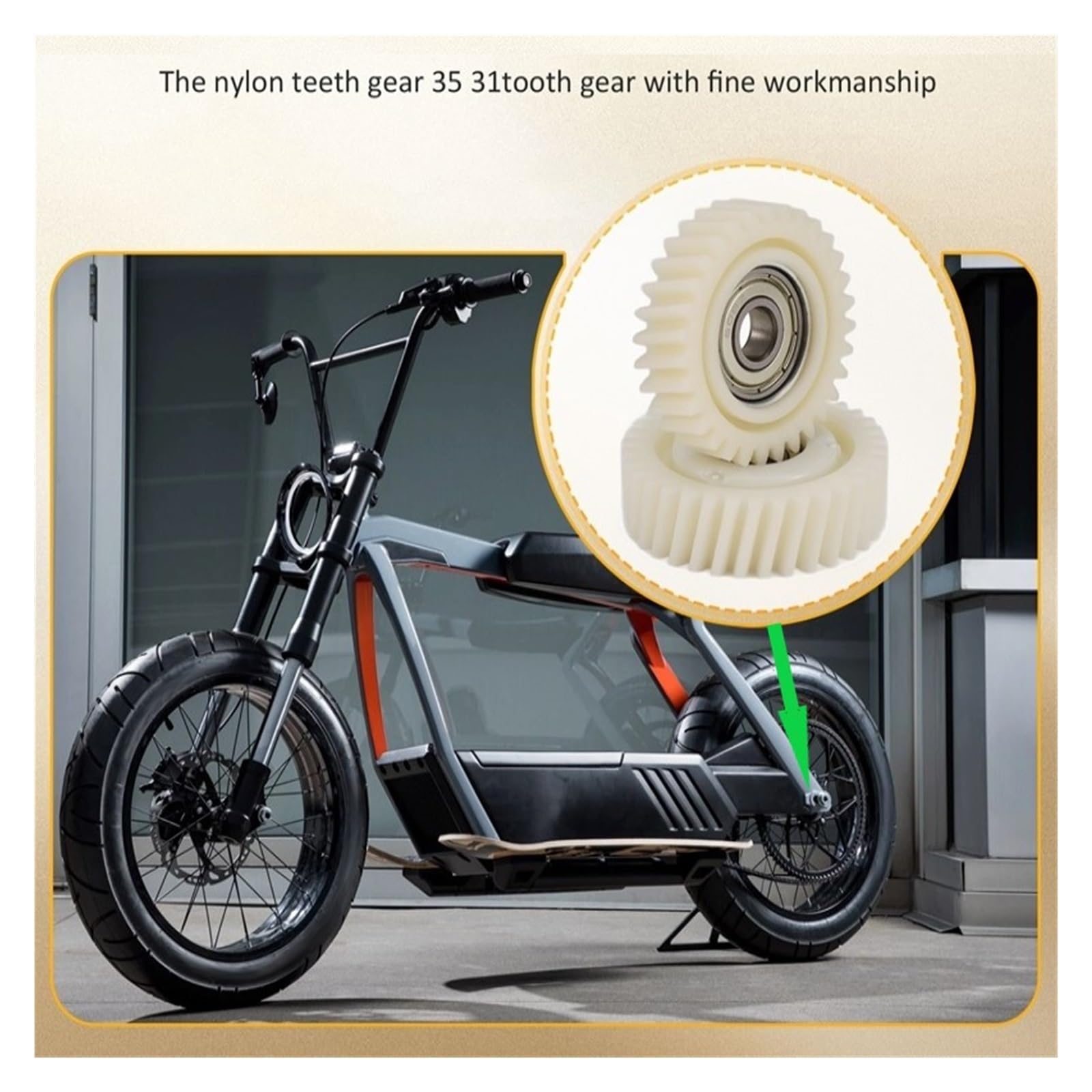E Bike Motor Gears - 35T Helical Nylon Gears -5 E Bike Motor Gears - 35T Helical Nylon Gears -5