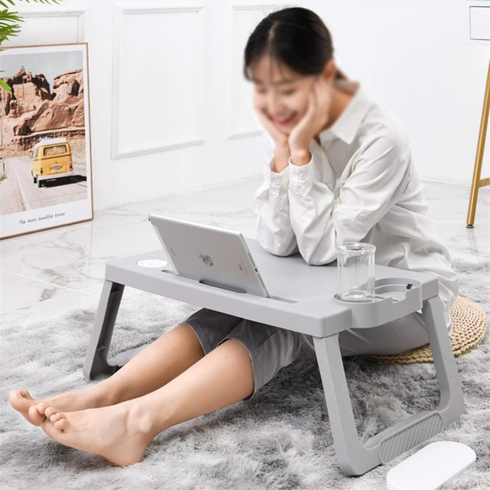 Ordinateur portable support de bureau rouge pour plateau lit et cahier