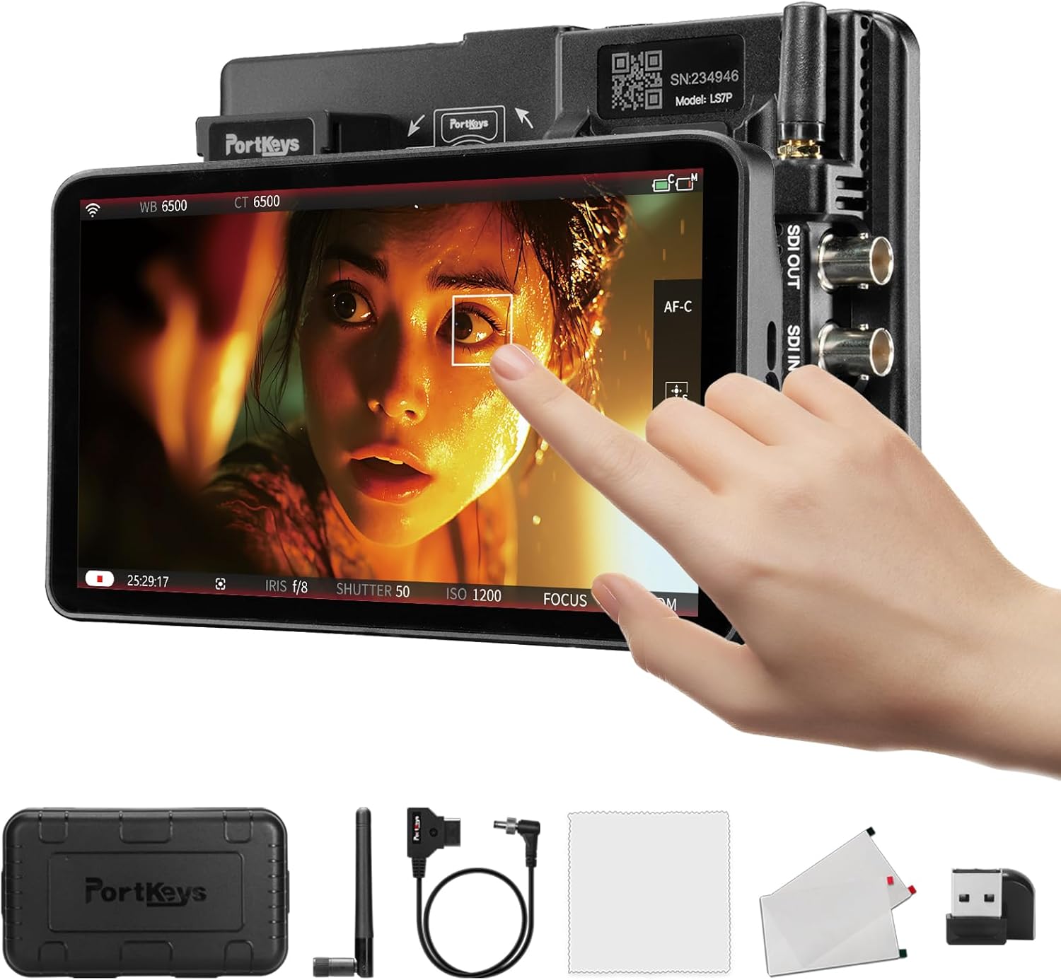 Portkeys LS7P 7" Camera Field Monitor Metal Frame Wireless Control - B0FLDKHWR8