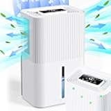 Portable Home Dehumidifier for Basements|91 OZ Tank|900 sq.ft Coverage|Quiet Smart Design with Auto Shut-Off White
