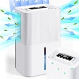 Portable Home Dehumidifier for Basements&vert;91 OZ Tank&vert;900 sq&period;ft Coverage&vert;Quiet Smart Design with Auto Shut-Off White