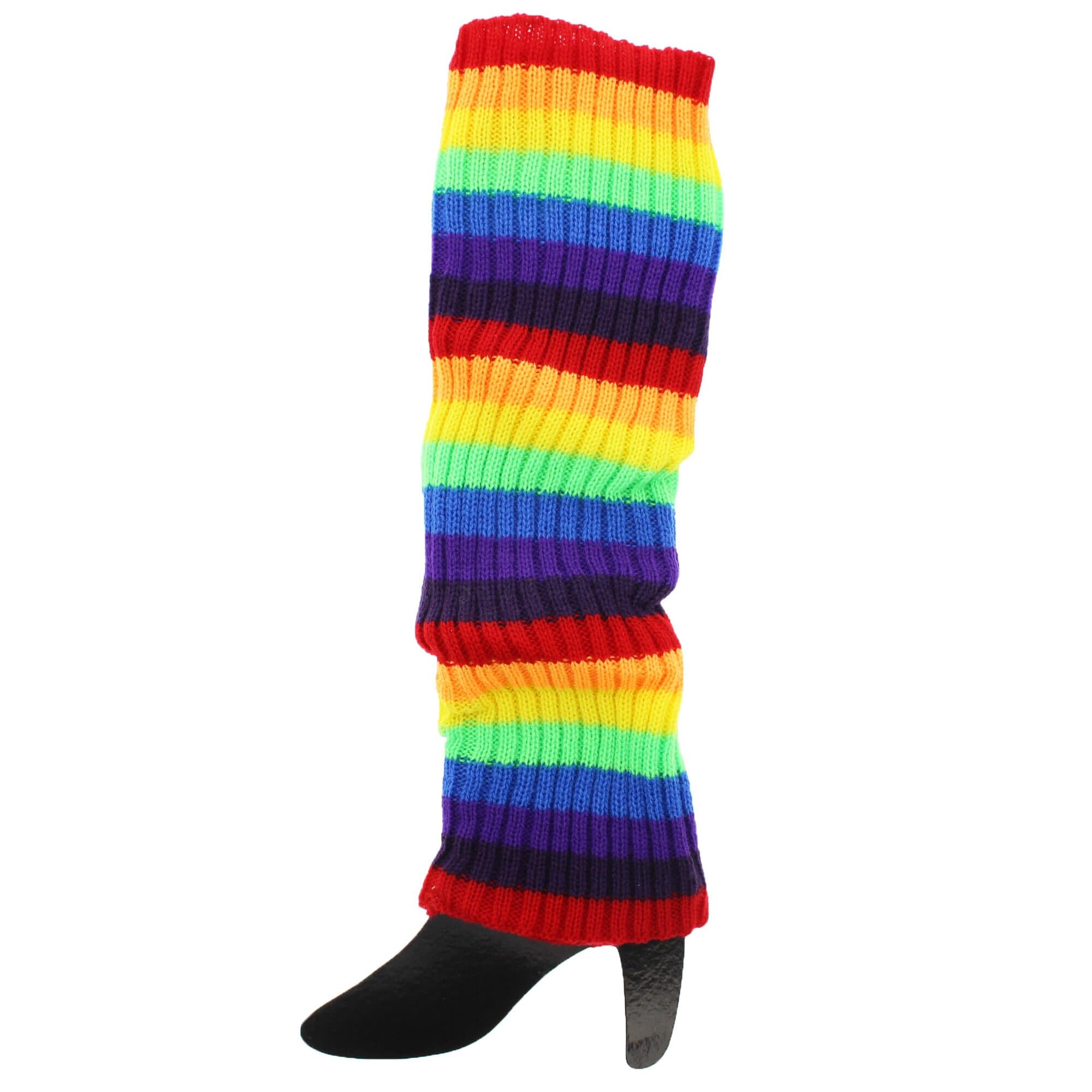 Zac's Alter Ego Unisex Multicoloured Pair Of Rainbow Legwarmers