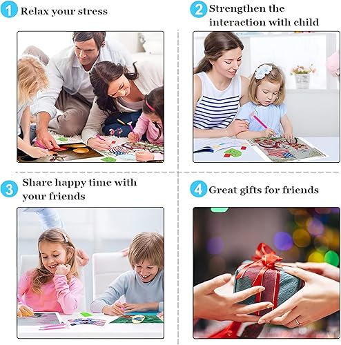 Miniatura 7 de Ecdivjs Stitch Diamond Painting Kits for Adults Kids,Stitch Diamond Painting,Round Full Drill Stitch Diamond Art Kits,Stitch Diamond Painting Gem