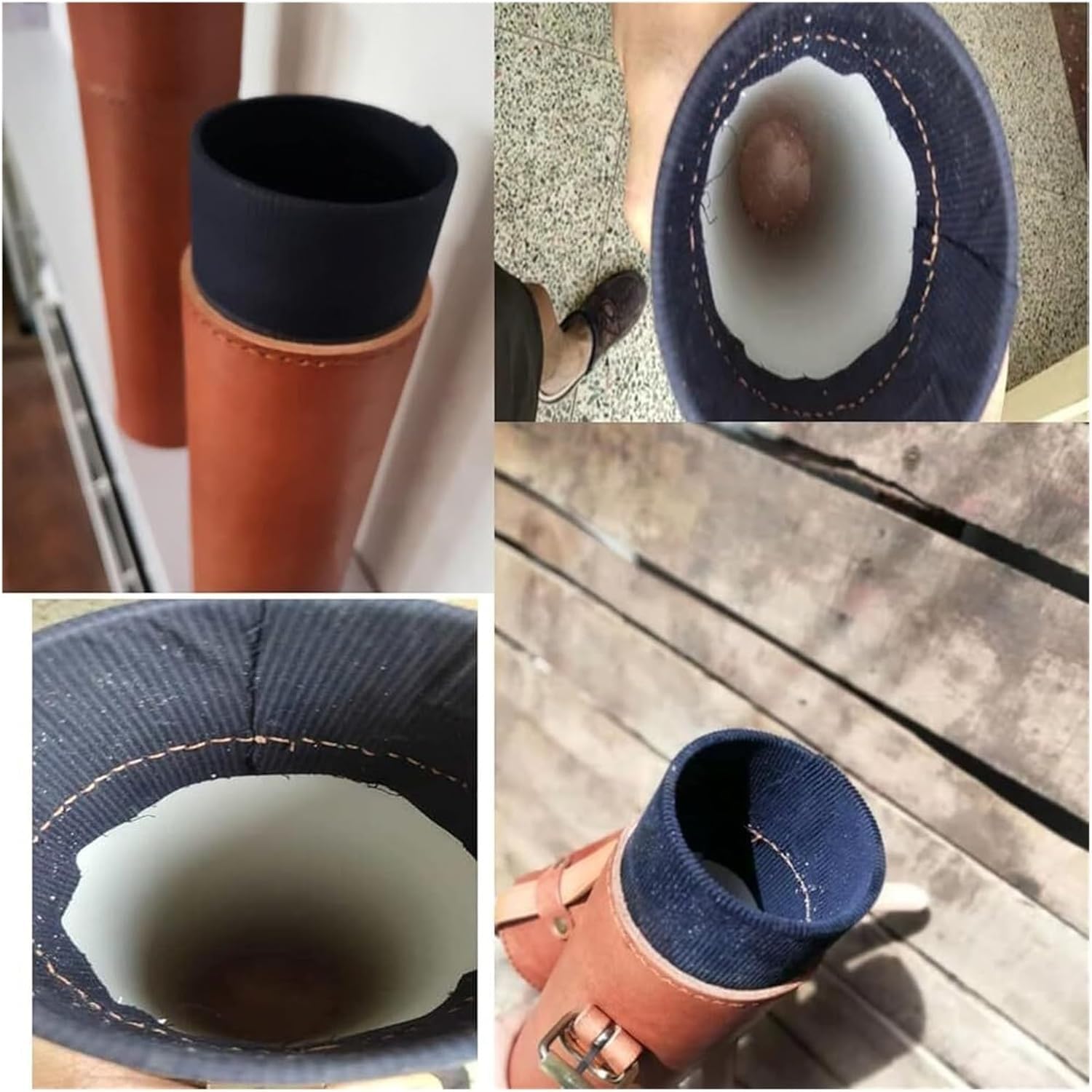 Wysokiej jakości skórzana tuba na dokumenty 72 cm/82 cm, przenośne, trwałe, okrągłe etui do przechowywania z pokrywkami, eleganckie etui podróżne na plany, plakaty, rysunki i ważne dokumenty(82*11cm)