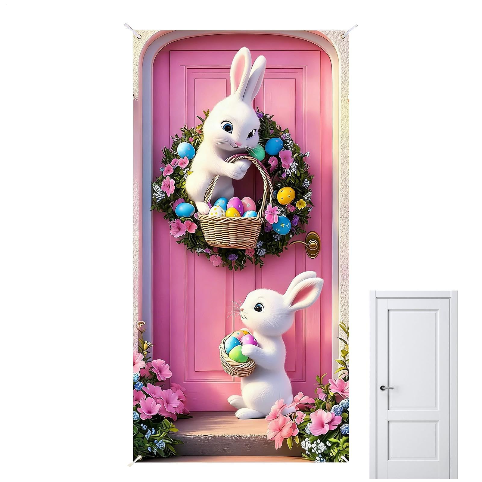 Cartel de primavera 90x180 para renovar la puerta de entrada sin pintar