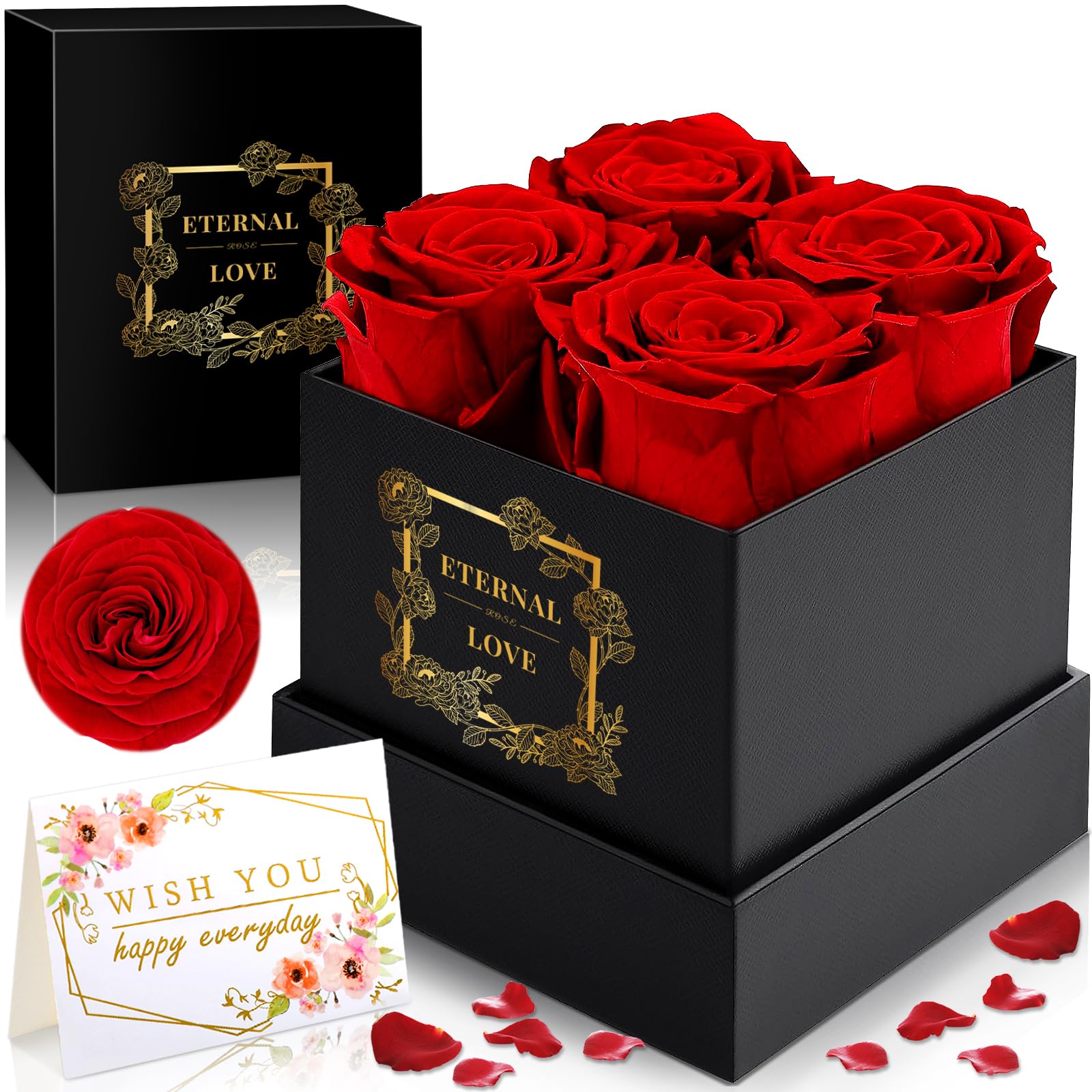 Cadeau Fete des Meres, Cadeau Anniversaire Femme, Rose Eternelle sous Cadeau Fete des Meres, Cadeau Anniversaire Femme, Rose Eternelle sous