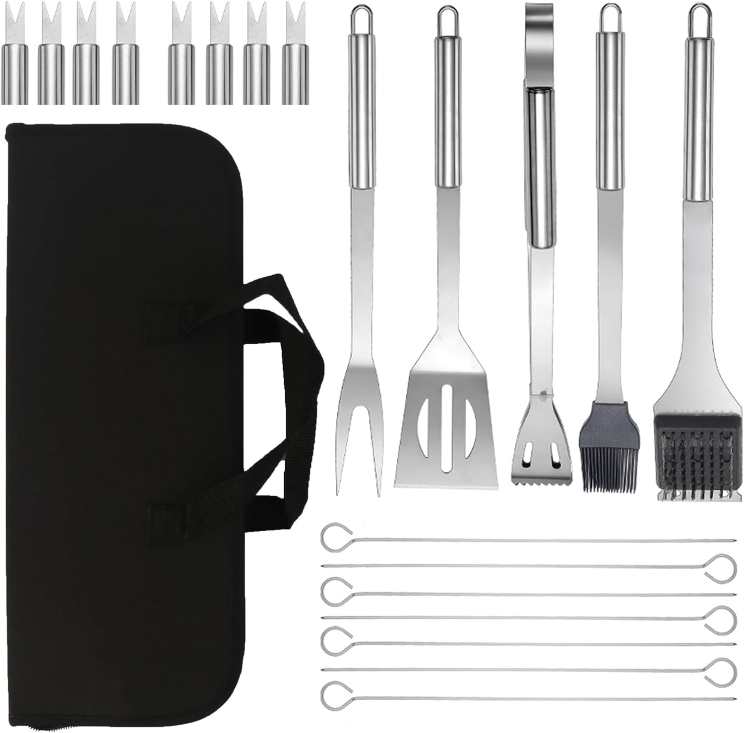 Stainless Steel Barbecue Tools for Outdoor Home BBQ Grill Accessories Grill Tool Set (3 pieces)