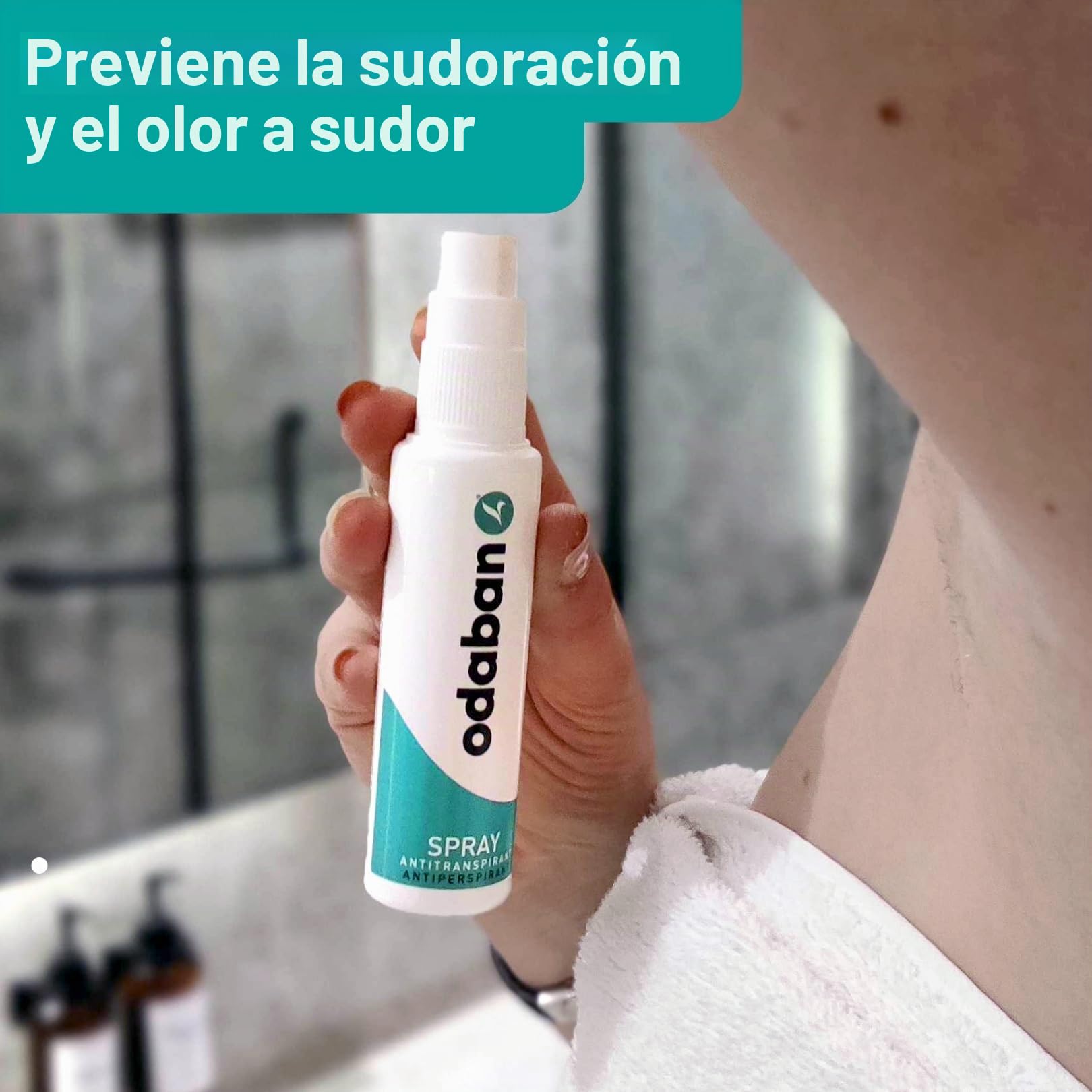 odaban® Set antitranspirante con spray 30 ml y 16 toallitas unidosis | Spray corporal sin perfume de 30 ml y 16 toallitas en sobres individuales, para axilas, manos, pies, rostro y otras zonas