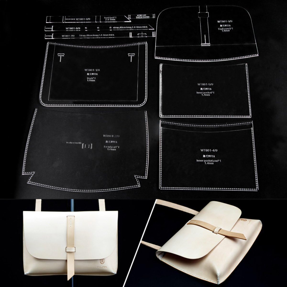 Shoulder Bag - Acrylic Template Leather Pattern Templates