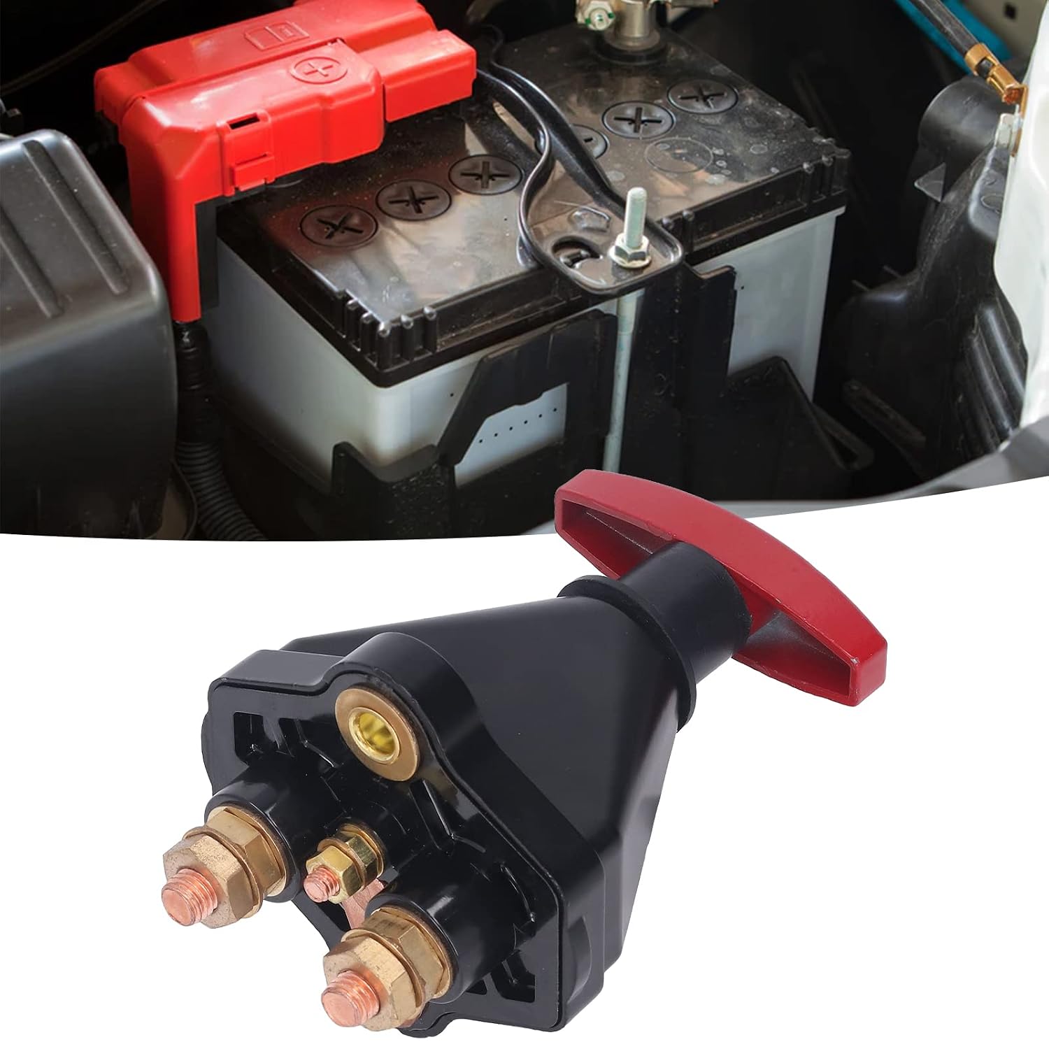 Battery Disconnect Protection Switch, Power Off Control for Vehicles, Boats, Compact Size, Easy, ABS Material, Wide Applications, Reduce Battery Consumption