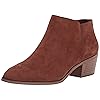 Amazon Essentials Women's Low Heel Ankle Boots with Side Zipper, Stacked Block Heel