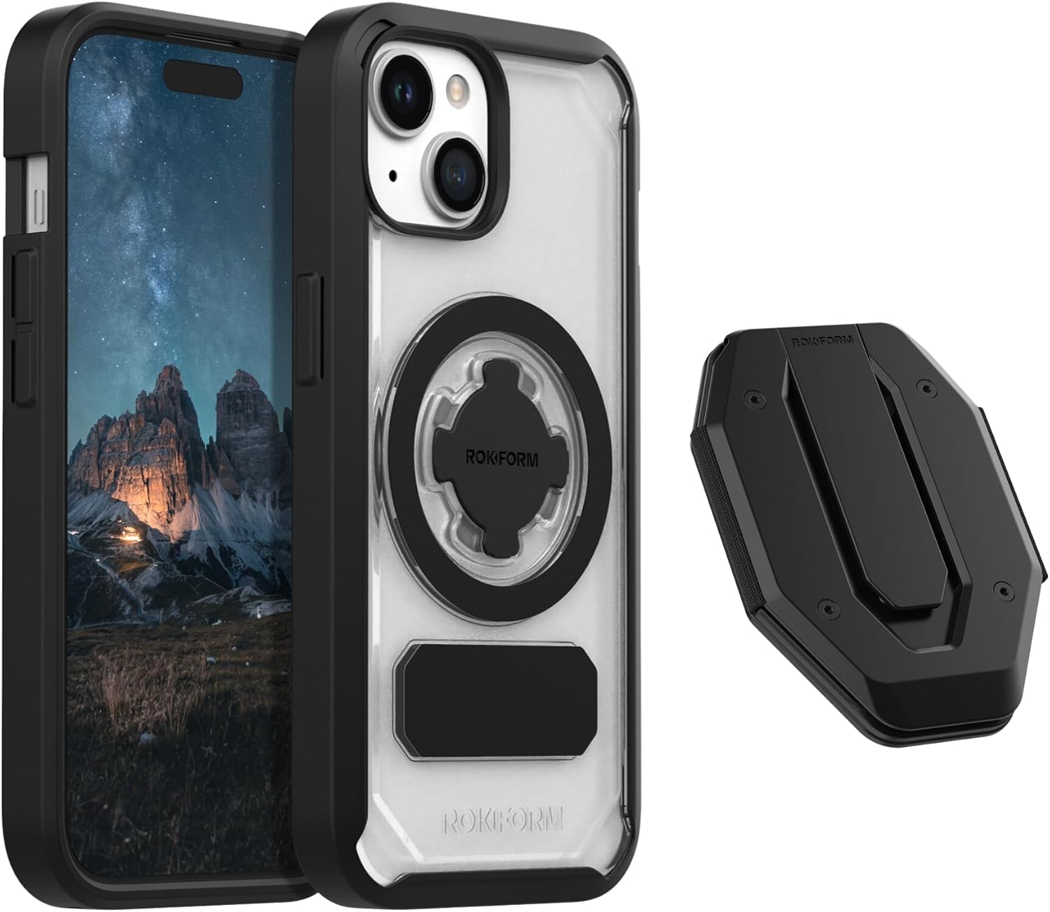 Rokform - iPhone 15 Crystal Case + MagSafe Compatible Fuzion Wallet