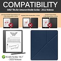 Vista 2 de Miimall Funda compatible con Kindle Scribe 2022, piel sintética de alta calidad con encendido/apagado automático y múltiples ángulos de visión