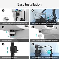 Vista 7 de R&T Válvula de llenado de inodoro A1320, kit de reparación de inodoro dentro del tanque, kit de repuesto universal para inodoro, fugas de inodoro
