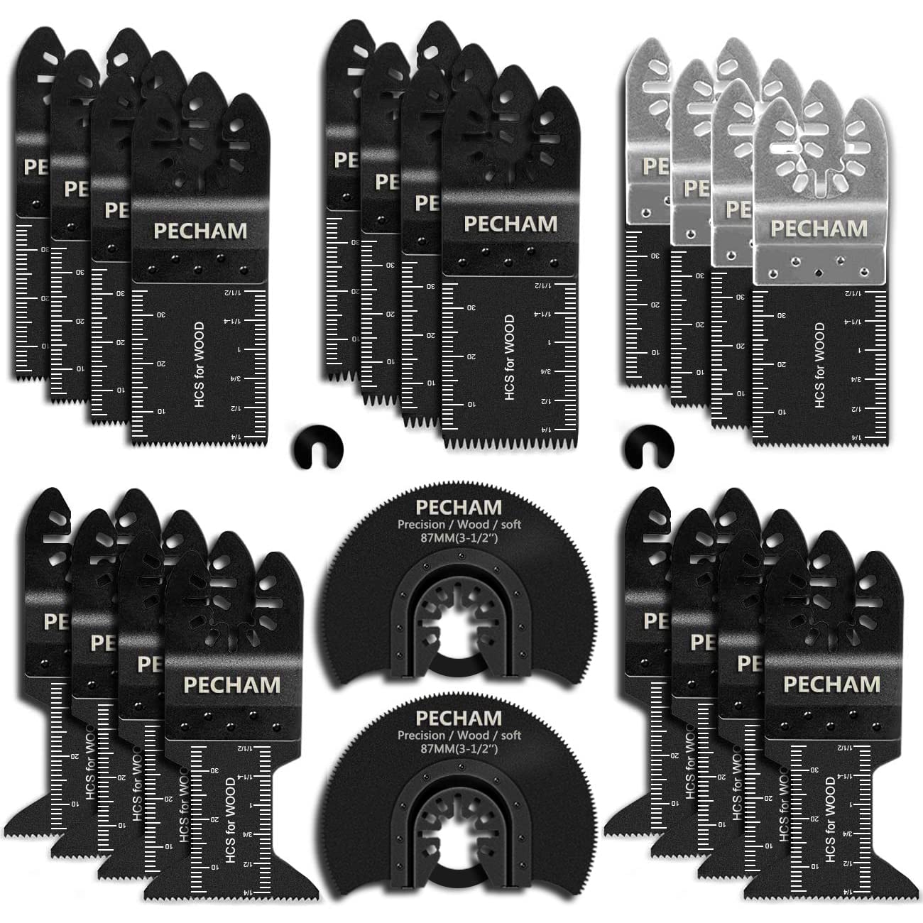 PECHAM 24PCS Universal Wood Metal 