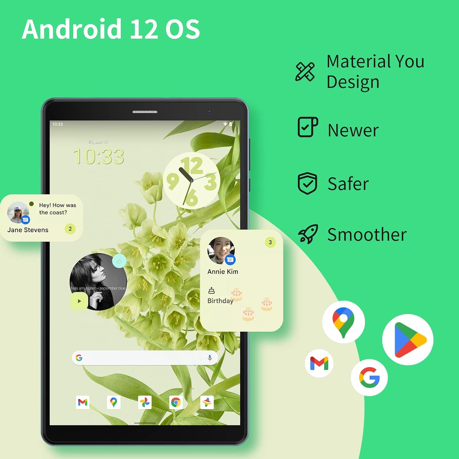 Headwolf FPad2 Tablet showing Android 12 OS interface