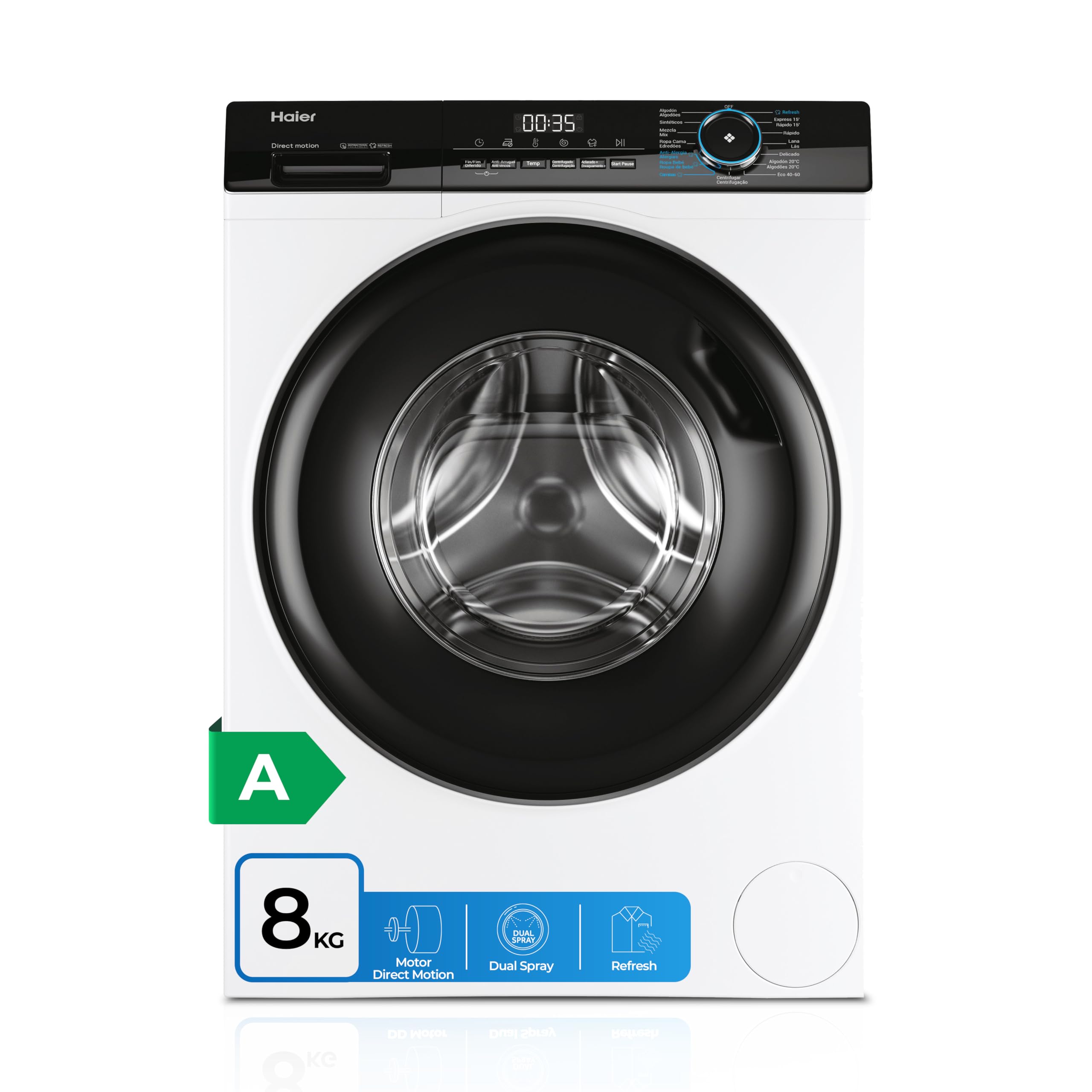 Haier I-Pro Series 3 HW80-B14939-IB- Lavadora Carga Frontal 8KG