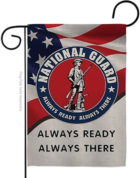 Hexagram National Guard Garden Flag Burlap Double Sided Yard Flag 12x18 inch Prime