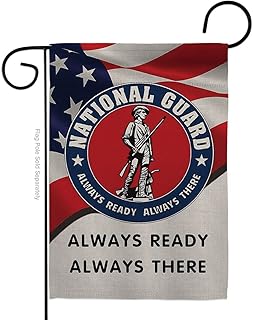 Hexagram National Guard Garden Flag Burlap Double Sided Yard Flag 12x18 inch Prime
