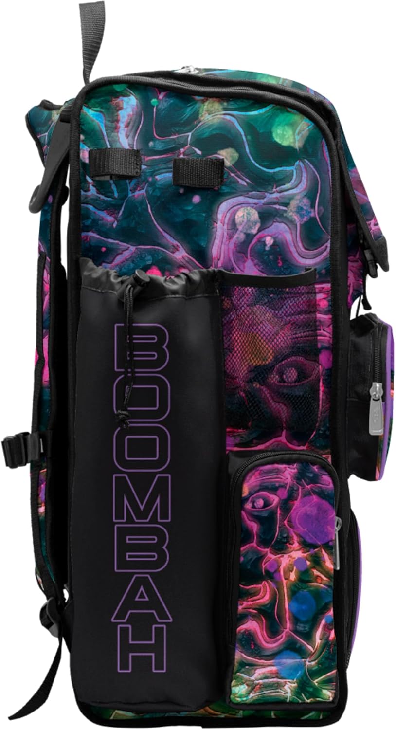 Boombah Superpack Bat Bag - Backpack Version (no wheels) - Holds 4 Bats - Obsidian Multi