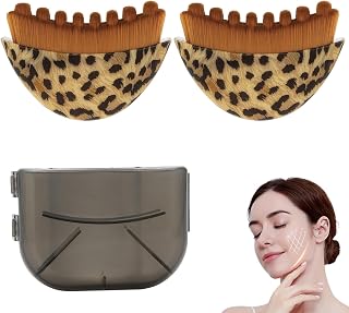2 Pieces Lymphatic Contour Facial Brush, Lymphatic Drainage Facial Brush, for Chin and Jaw Sculpture