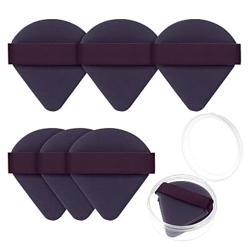 Ainiv 6PCS Air Cushion Makeup Sponges for Foundation, Triangle Powder Puffs with Portable Case, Dry and Wet Makeup Sponges Double-Sided Reuse,Latex-Free Blending Sponge for Foundation,Cream,Concealer