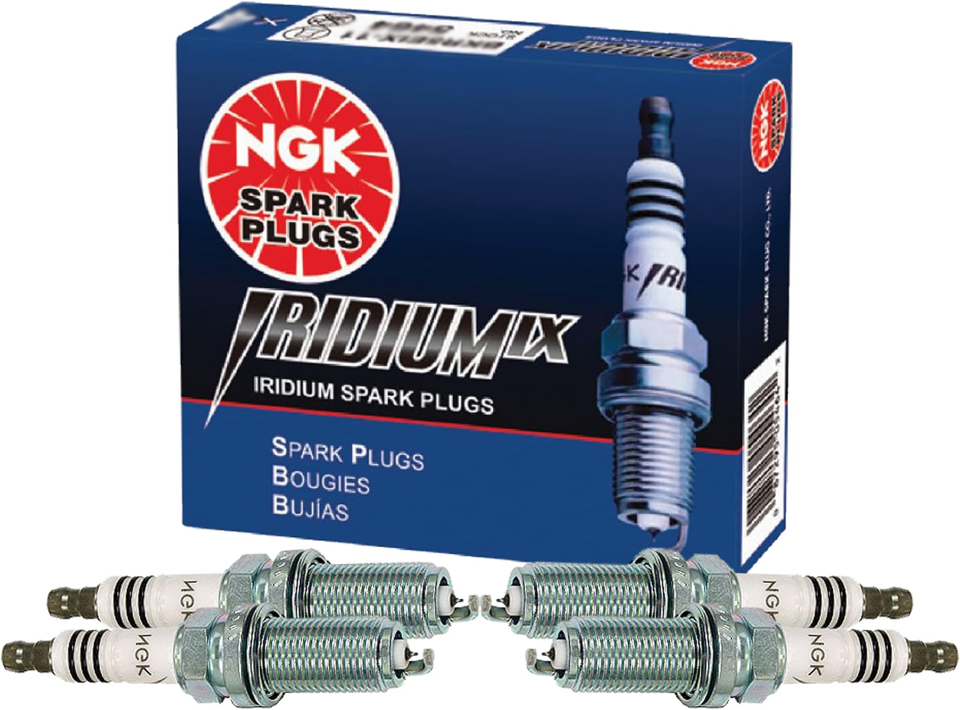NGK Set of 4 Iridium IX Spark Plugs For Dodge Jeep Hyundai Kia Nissan Toyota