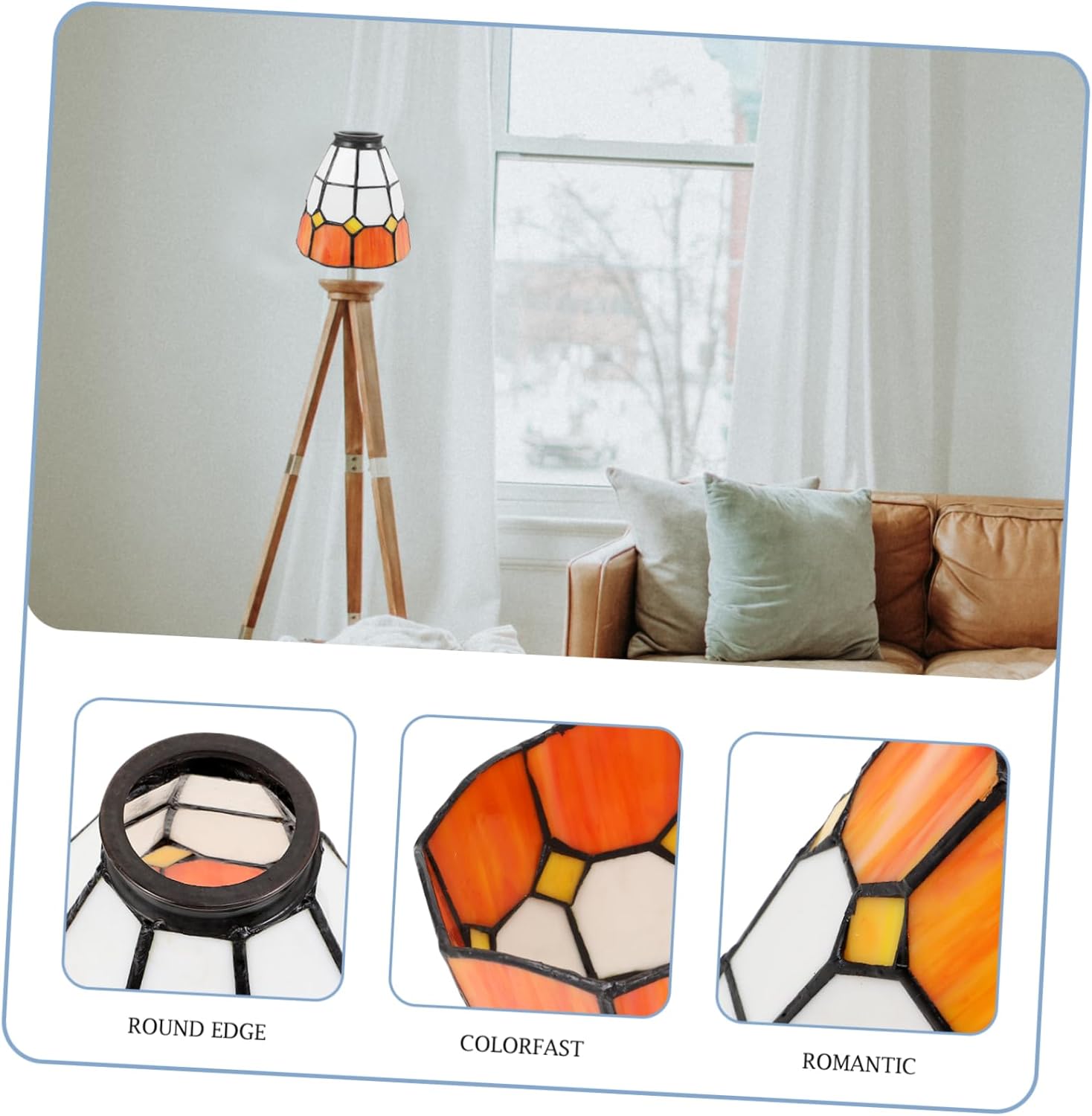 Decorative Glass Lamp Shade Style Hanging Light Cover for Fixtures Warm Diffused Lighting Home Decoration Replacement for Ceiling Lights Wall Sconces and Chandeliers