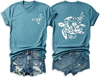 Anbech Womens Botanical Graphic Tees Boho Wildflowers Print Short Sleeve Beach Tshirts Loose Fit