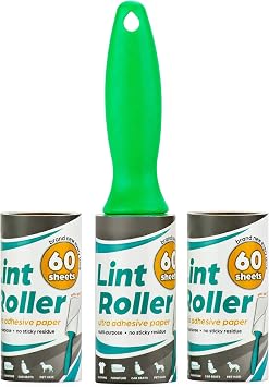 DecorRack Lint Roller with 2 Refills, 180 Sticky Sheets, Pet Hair