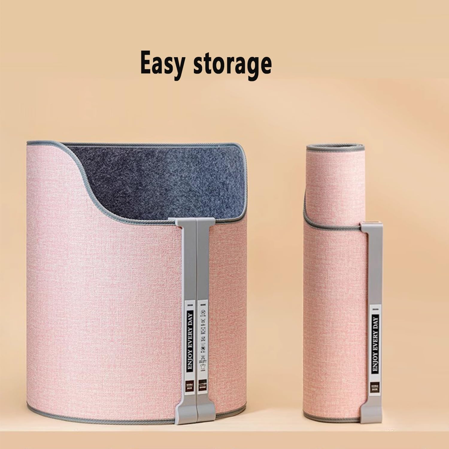 Foot Warmer Office Under Desk Warmer Muffler Keep Legs Warm Heating Pad Winterizing Heating Blanket with Thermostat and Timer, Foldable.(Pink)