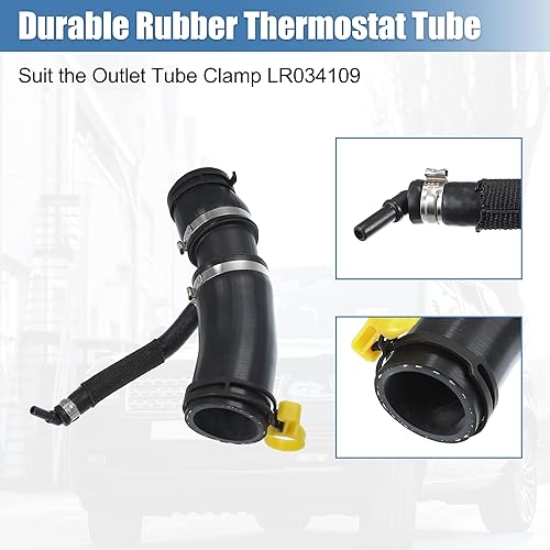 Miniatura 4 de X AUTOHAUX 1 Set Termostato Tubo Acelerador Cuerpo Calentador Manguera de Salida Nº LR049990/LR045239 para Land Rover Range Rover Discovery Defender