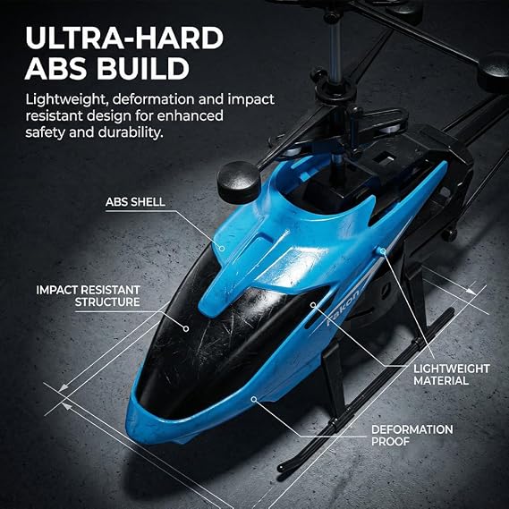 Remote Control Helicopter, RC Helicopters Toy Mini RC Helicopter Remote Control Flying Toy Controlled Aircraft Indoor Airplane Toys Mini Helicopters Models Gifts for Birthday(Blue)